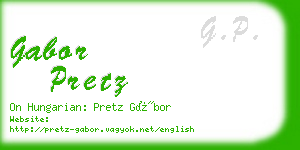 gabor pretz business card